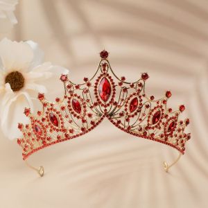 CUTE CLIP Luxurious Bridal Crown Dazzling Rhinestone Princess Crown Exquisite Banquet Bride Headwear Jewelry