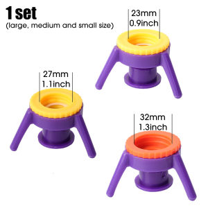 3Pcs Inverted Bottle Cap Tripod Stand Upside Down Stand Cover Bathroom Shampoo Bracket Holder Liquid Bottle Emptying Gadgets