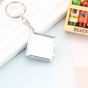CRNGW Makeup Mirror Folding Mirror Key Chain with Key Ring Metal Makeup Cosmetic Mirror Key Ring Cosmetic Mirrors Keyring Mini Double Sides Cosmetic Mirror Keychain Cosmetic Tool