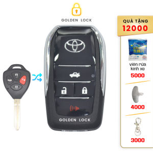 Vỏ chìa khoá độ gập xe Toyota Innova Fortuner Vios Yaris corolla Altis Camry