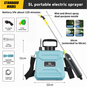 8L/5L Electric Sprayer Garden Automatic Atomization Usb Rechargeable Plant Spray Bottle Sprinkler Garden Irrigation 360° Rotating Sprinkler Car Cleaning Disinfection Sterilization Sprayer