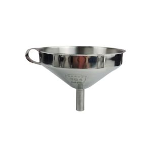 Rosy Recess Stainless Steel Wine Funnel with Handle for Pouring Oil and Alcohol Food Grade 304 Material Modern Design