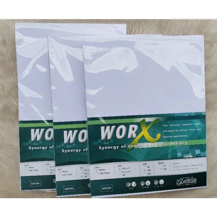 Worx Specialty Paper 200gsm 90gsm White Pale Cream 100 sheets