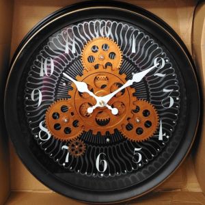 COD GEAR MACHINE VINTAGE ELEGANT ROUND SILENT WALL CLOCK ROTATABLE HOME DECOR ART CLOCK (WJ-QS01)