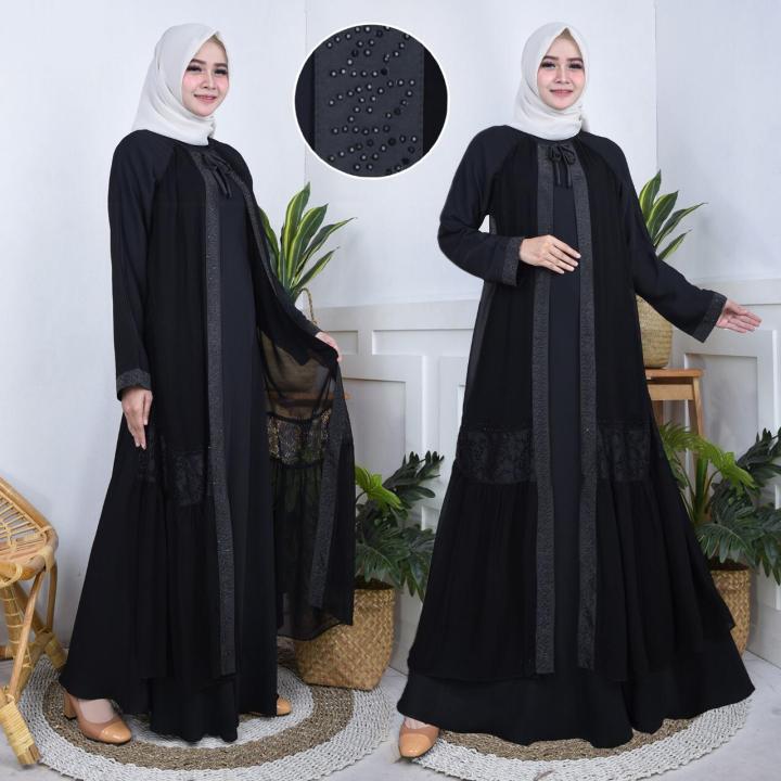 Gamis Abaya Arab Model Terbaru Bahan Fursan Saudi Abaya Madinah Model Terbaik Kualitas Premium BY NAYS OUTFITS Gamis Arab Full Swarovski Mute Tempel Mesin Berkualitas Ada Ukuran S M L XL Pola Besar