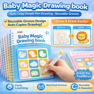 Magic Pen Kids Groove Writing Practice Book Handwriting Improvement Educational Learning Activity Set