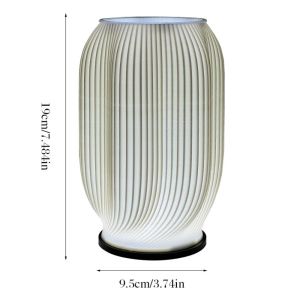 CHANBAEK 3D Printing LED Desk Lamp Dimmable Minimalist Vase Table Lamp Romantic USB Powered Decorative Desk Lamp Bedroom