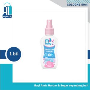Mitu Baby Fresh & Clean Cologne Spray Parfum Bayi Non Alkohol Halal Wangi Tahan Lama Fresh Green Sweet Pink 50ml 100ml