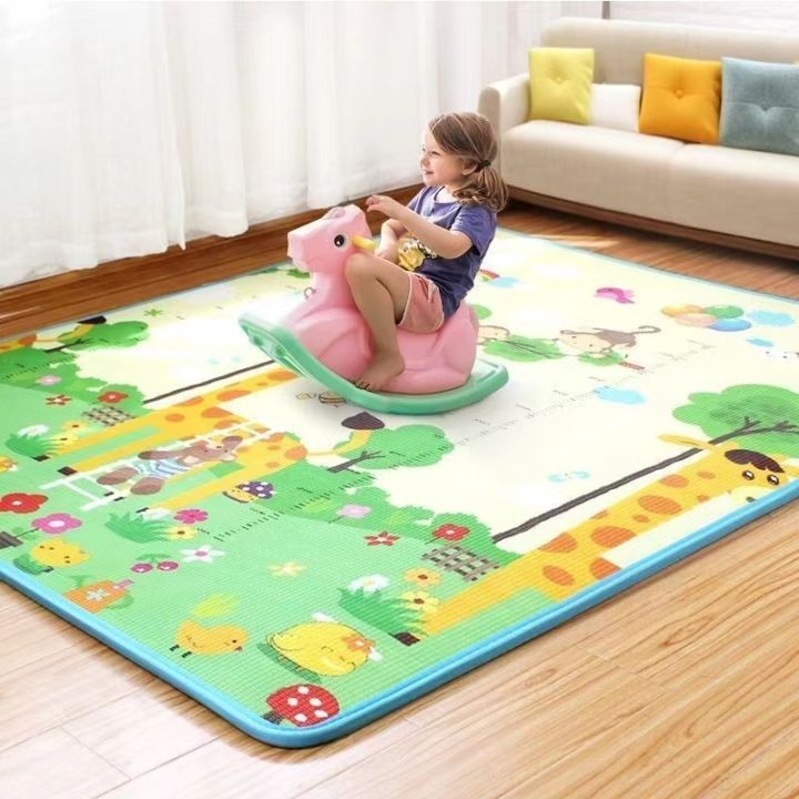 COD Thickening Baby Play Mat 1cm Thick Foldable Crawling Mat Double Surface Baby Carpet Rug