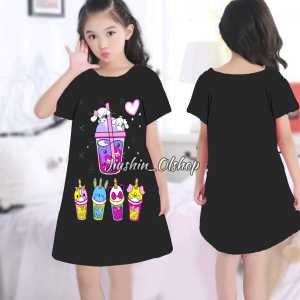 Daster Boba love anak perempuan murah| Untuk anak umur 1-10 tahun