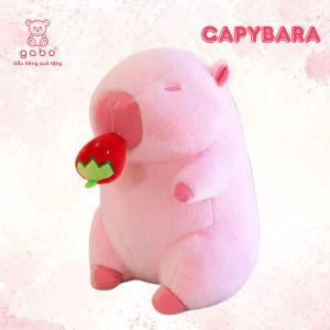 gấᴜ nhồi bông Capybara rút trái cây chuột lang hồng rút táo có dây rút quà tặng valentine cute K10T2