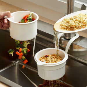 2PCS Kitchen Sink Press Type Drainage Hanging Bag Washbasin Faucet Strainer Storage Bag Sink Filter Storage Basket