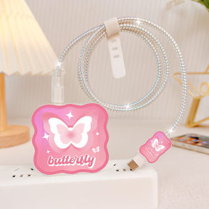 ส่งจากไทย เคสป้องกันสายชาร์จ ชุดพันสาย เคสหัวชาร์จ ลายการ์ตูน ตัวถนอมสาย USB ไอโฟน Power Adapter 18W/20W