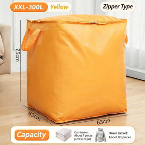 MLADEN Large Capacity Moving Storage Bag Waterproof Clothes Quilt Packing Bag Heavy Duty Zipper Handle