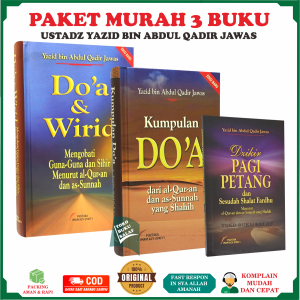 Paket 3 Buku Doa Dan Wirid Kumpulan Doa Dari Al-Quran Dan As-Sunnah Dzikir Pagi Petang Karya Ustadz Yazid Bin Abdul Qadir Jawas Penerbit Pustaka Imam Asy-Syafii