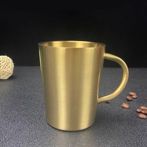 Mug Stainless Steel 304 Double Wall 300ml Tahan Panas dan Dingin Desain Minimalis Warna Elegan