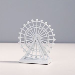 JAYNEBIO Gift Handicraft Nordic Retro London Eye Ornament Ferris Wheel Model Art Figurine Rotatable