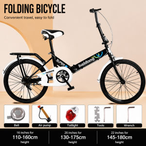 Portable Super Lightweight Mini Bicycle New Folding Bicycle College Studen Adult Male and Female Student Disc Brake Geared Foldable Bicycle
