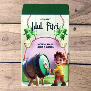 ANGPAU THR LEBARAN RAMADHAN ISI 10 PCS / AMPLOP HARI RAYA RAMADHAN LEBARAN KELUARGA MUSLIM KARTUN