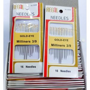 Jarum regal ukuran 3/9 (16 jarum) gold eye