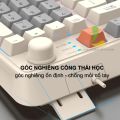 Bàn phím giả cơ XUNFOX K82 cao cấp - Phụ kiện chơi game cực chất thiết kế công thái học chống mỏi tay  1. Tính năng của bàn phím giả cơ K82 - Bàn phím giả cơ XUNFOX K82 thiết kế cong thái học tạo cảm giác gõ thoải mái không gây mỏi tay khi sử dụng trong k. 