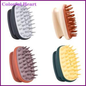 Colorful Heart แปรงซิลิโคนสำหรับนวดหนังศีรษะแปรงขัดเส้นผมหวีอาบน้ำแปรงนวดผมทำจากซิลิโคน