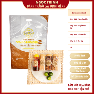 Bánh tráng phơi sương cao cấp Combo 2 Thương hiệu đẳng cấp hàng đầu bánh tráng Ngọc Trinh