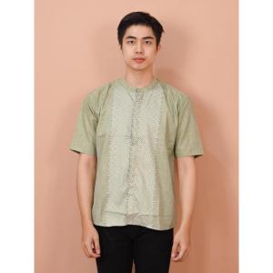 Swipe Up Kemeja Koko Pria Modern Lengan Pendek