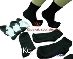 KAOS KAKI PENDEK 3/4 # KAOS KAKI PUTIH TELAPAK HITAM