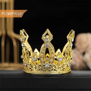 【PCWFKef】 Cô Dâu đám cưới tiaras pha lê vương miện nhỏ brithday bánh nướng trang trí đầu trang sức trẻ em nhỏ diadem Phụ kiện tóc