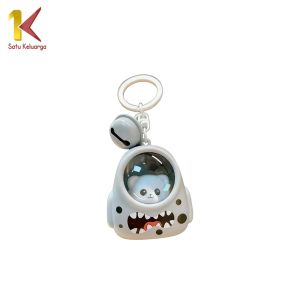 Satu Keluarga Gantungan Kunci Lampu Backpack Cat Astronot C1372 Keychain With Night Lamp Karakter