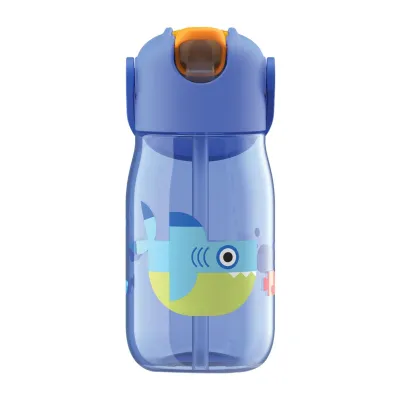 Zoku Blue Kids Flip Straw Bottle
