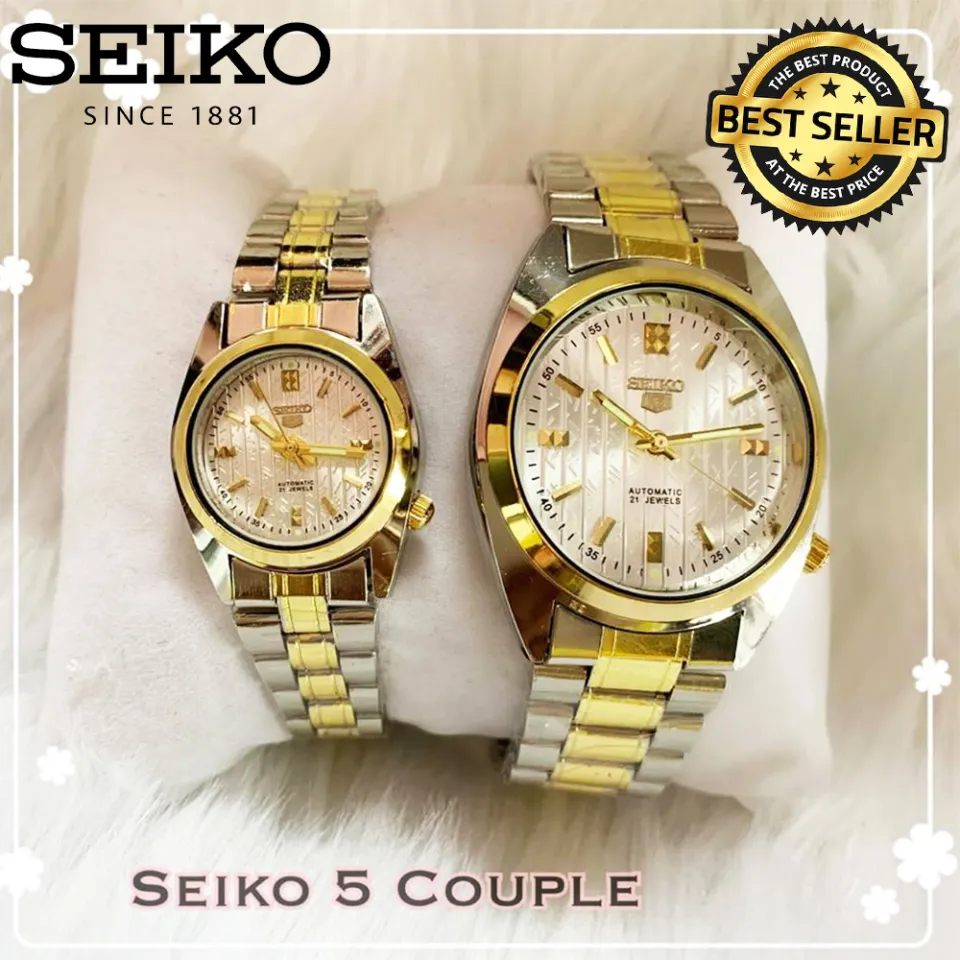 Seiko 5 Automatic 21 Jewels Silver Dial Two Tone Stainless Steel