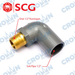 [SCG] Keni Drat Luar / Elbow Drat Kuningan 1/2"