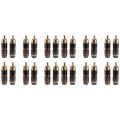 (LBI1) Monster 24Pcs Rca Male Adapter Solder Connector For Audio Video Cctv Ip Camera Security Coaxial Cable Solderness. 