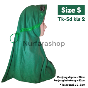 READY STOK !!! JILBAB INSTAN PITA SAMPING SERUT ASTRI KERUDUNG SEKOLAH ANAK TK SD SMP SMA DEWASA WARNA HIJAU MADRASAH HIJAB DAILY