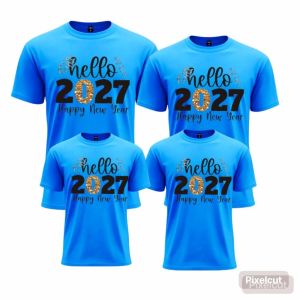 ✅ FAMILY T-SHIRT 2027 % NEW YEAR COLOR OF THE YEAR .C