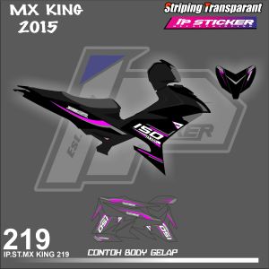 MX KING 150 2015 (COD) STIKER STRIPING MOTOR YAMAHA MX KING HOLOGRAM DAN TRANSPARAN KODE 219