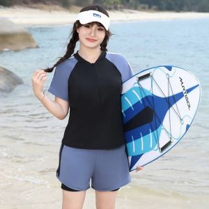 🌴60-90KG🌴ชุดว่ายน้ําสาวอวบ ทูพีช ชุดว่ายน้ําผู้หญิง ขนาดใหญ่ เป็นยางยืด ใส่เที่ยวทะเลหรืออยู่บ้านชิลๆ