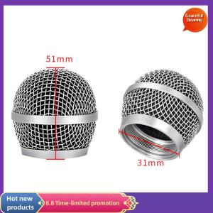 Graceful Microphone Grill Head Microphone Grille Ball Head Cover Parts Accessory Replacement Metal Microphone Mesh Head DIY Parts Accessory For Shure beta58a