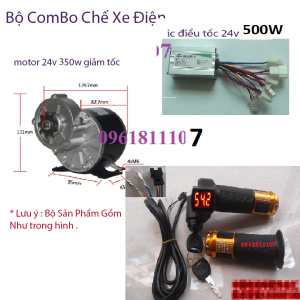 Combo chế xe điện motor giảm tốc 24V 350w chế độ — động cơ giảm tốc 24V 350w làm xe điện