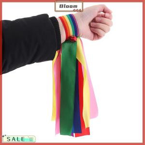 Follow Get New[Bloom Z] Childrens Wrist Elastic Ribbon Performance Rainbow Wrist Strap Stage Performance Wrist Bell