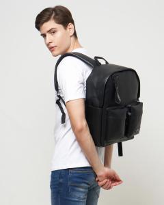 Dhon id Tas ransel  JASEN hitam kulit waterproof anti air Backpack Sekolah