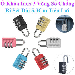 Ổ Khóa Inox 3 Vòng Số Chống Rỉ Sét Dài 5.3Cm Tiện Lợi