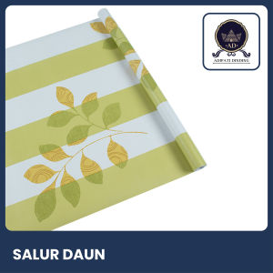 Adipatidinding - Wallpaper Dinding Motif Daun Salur Ukuran 45 Cm x 10 Meter Wallpaper Stiker Dinding Motif Daun Salur Wallstiker Motif Daun Salur Dekorasi Dinding Dekorasi Rumah Dekorasi Ruang Tamu Dekorasi Kamar Tidur