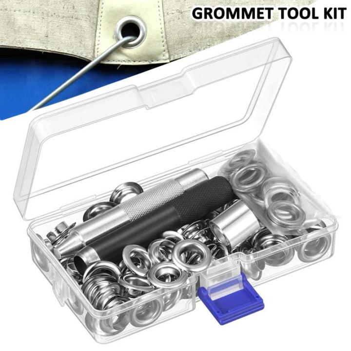 100 Sets Grommet Tool Kit Grommet Setting Tool 1/2 Inch Grommets