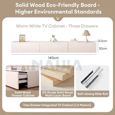 NAIJIA Wooden TV Cabinet/Tv Rack/TV Media Storage Cabinet /Rak TV/Kabinet TV/Almari TV/ Console Kabinet TV(3FT/4FT/5FT/6FT)電視櫃
