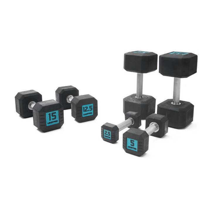 [Sold in Pairs] Livepro Premium Rubber Octagonal Dumbbells