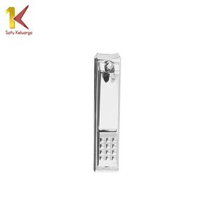 Satu Keluarga Gunting Kuku Stainless Steel Hitam Doff Anti Slip C1022 Gunting Kuku Jumbo Tajam