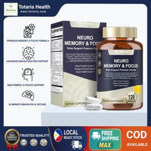 Totaria 25-in-1 Brain Supplement & Nootropics for Memory and Focus Neuro Health Cognitive Support with Ginkgo Biloba Alpha GPC Lion’s Mane & Bacopa Monnieri 120 Vegan Capsules